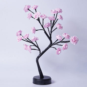 Table Lamp Flower Tree Rose Lamps Fairy Desk Night Lights USB Operated Gifts For Wedding Valentine Decoration