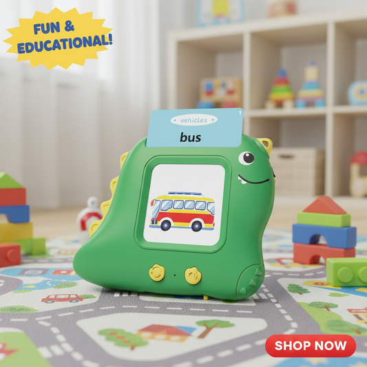 Little Dinosaur Toddlers Flash Card Learning Machine - Montessori Toy