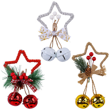 Five-pointed Star Bell Accessories Pendant Tree Ornament For Party DIY